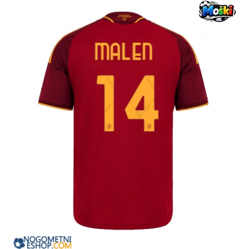 Moški Nogometni dresi AS Roma Donyell Malen #14 Domači 2026-27 Kratek Rokav